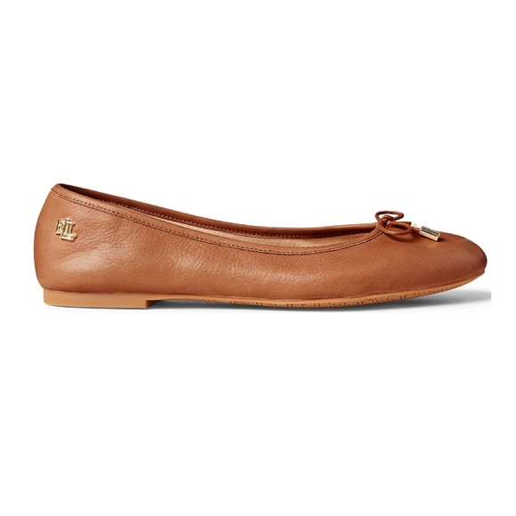 Lauren Ralph Lauren Shoes - Ralph Lauren Jayna natural colored leather ballet flats with bow